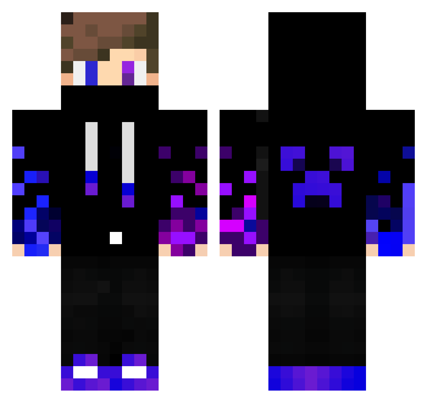 FarTitan Minecraft skin, front and back view