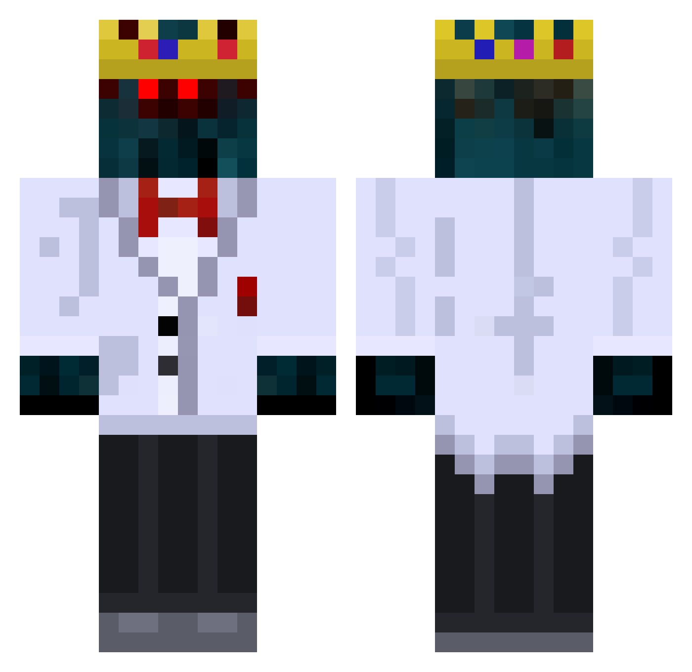 sky_lex Minecraft skin, front and back view