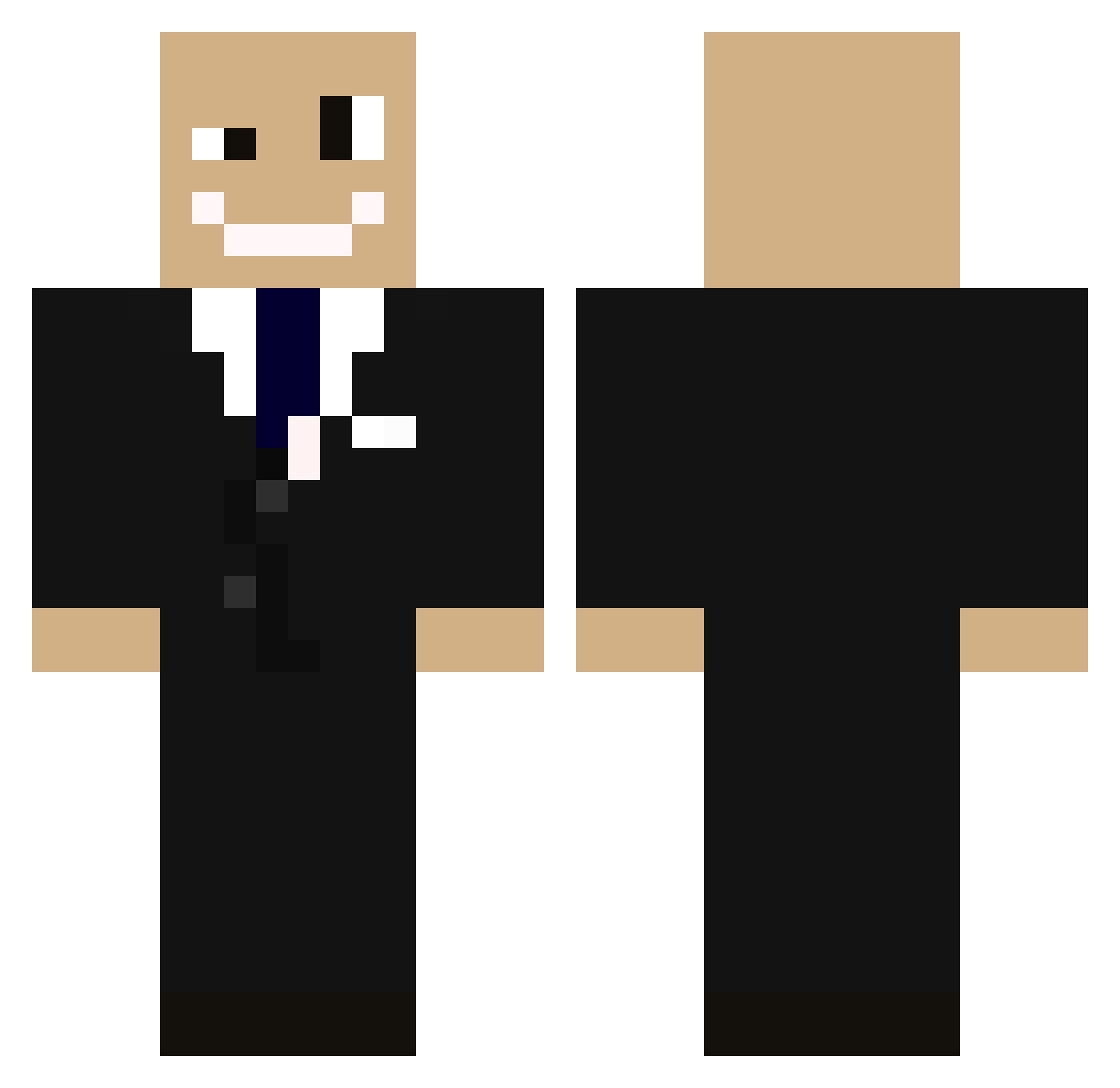 MaxNSpill Minecraft skin, front and back view