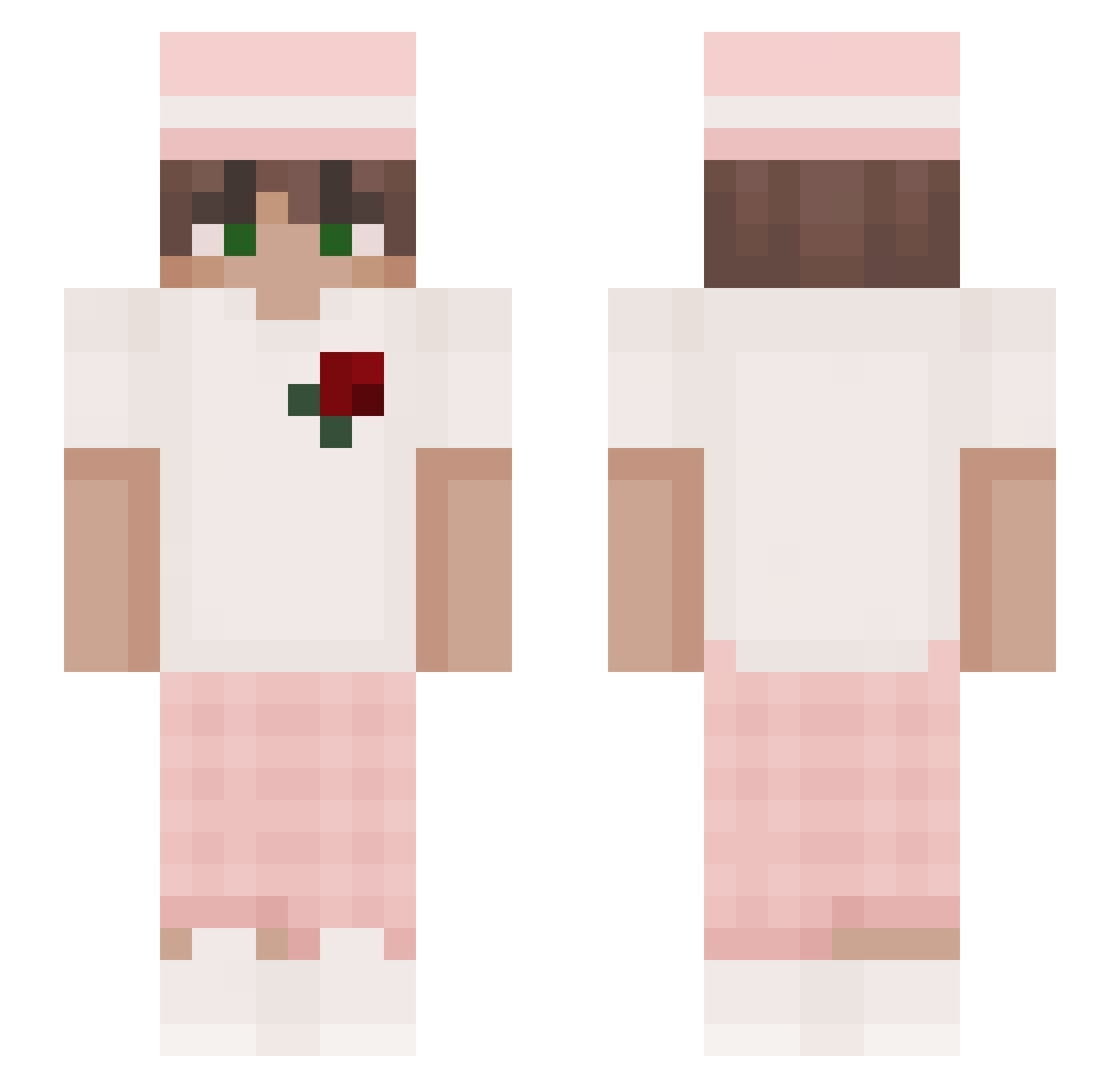 chef_pookie Minecraft skin, front and back view