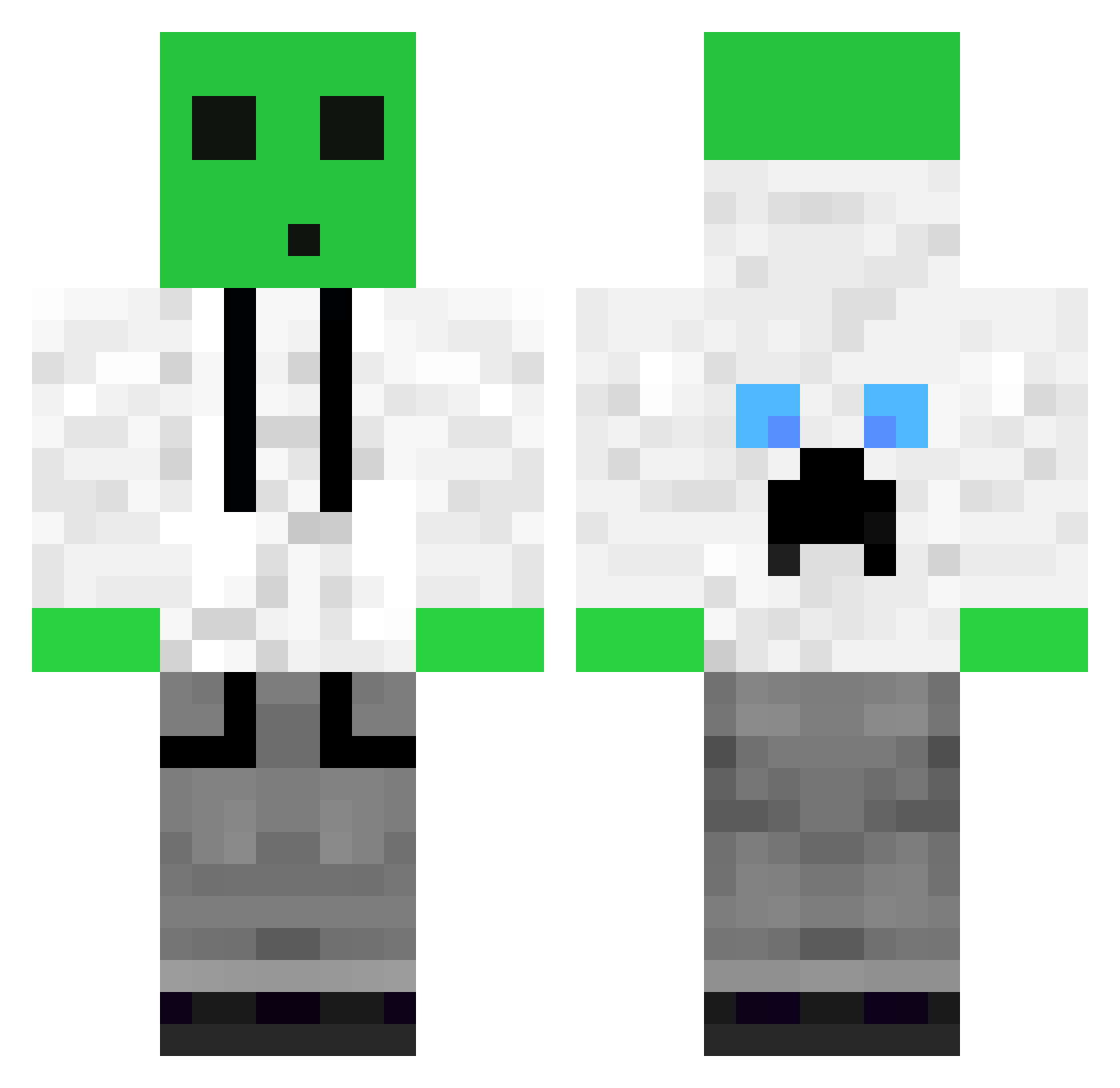 sharn Minecraft skin, front and back view