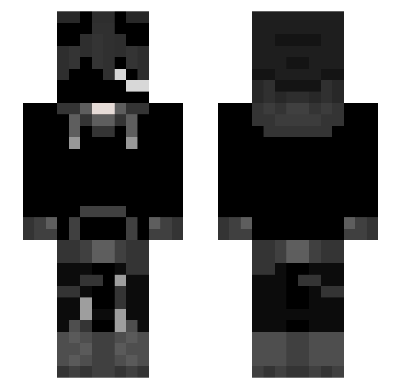 Shii__ Minecraft skin, front and back view
