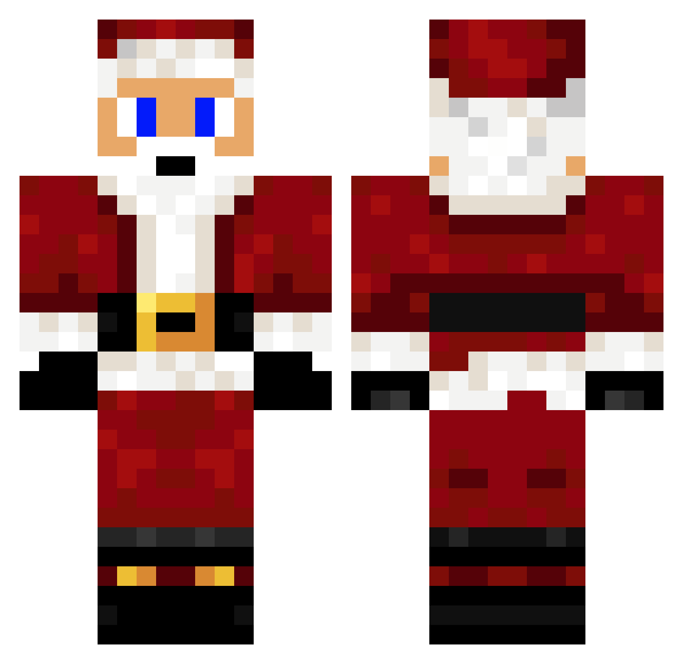 Dietitian Minecraft skin, front and back view