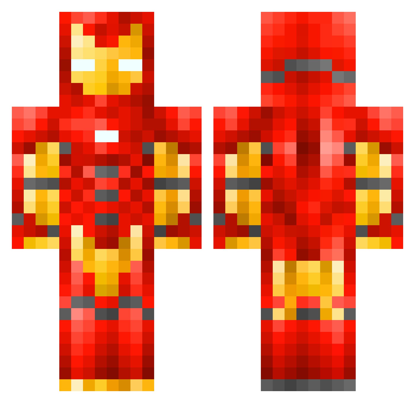 Movel Minecraft skin, front and back view
