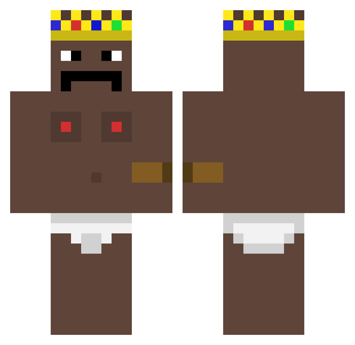 vnxzzzq Minecraft skin, front and back view