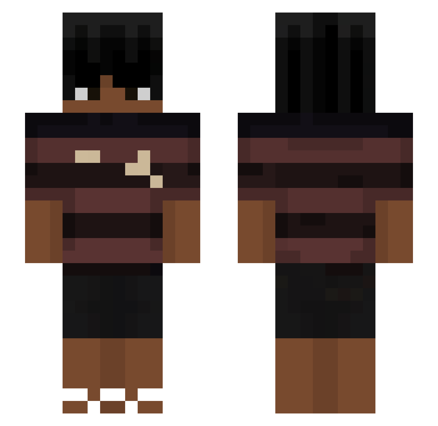 eonig Minecraft skin, front and back view