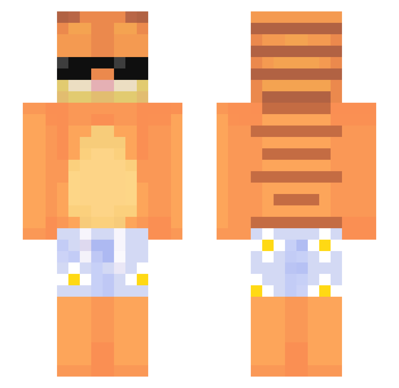 HneryDanger20 Minecraft skin, front and back view