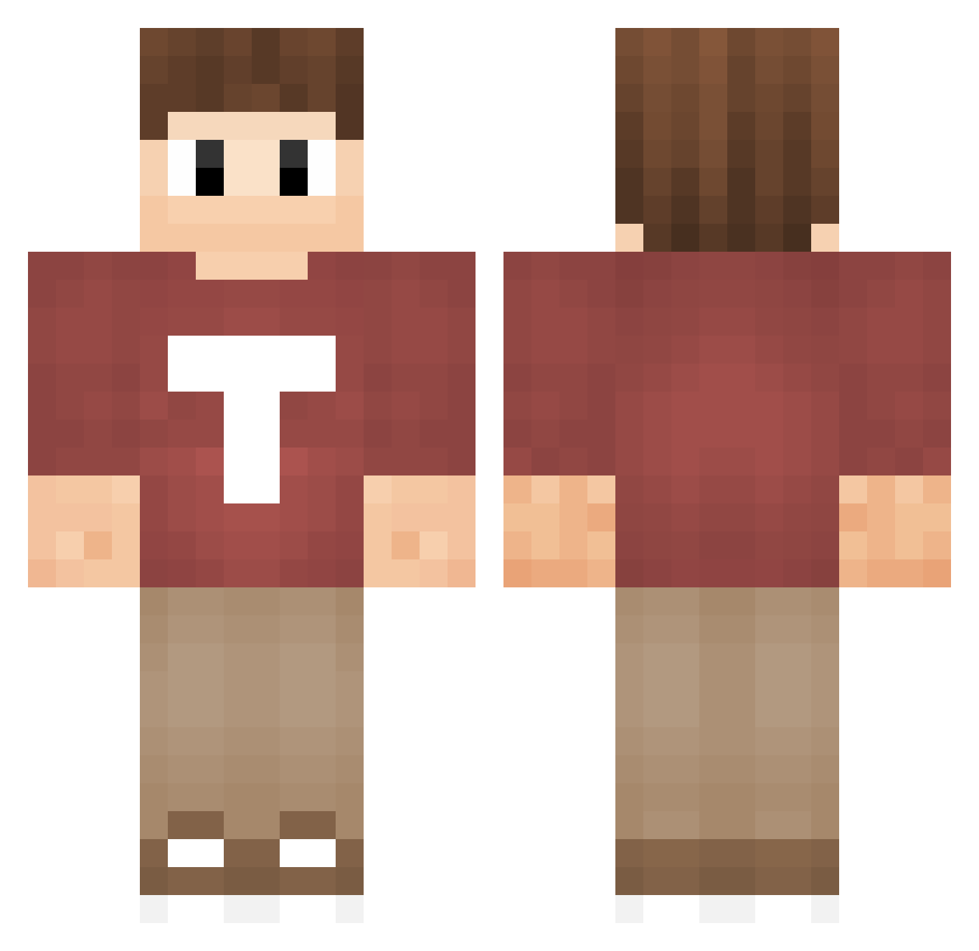 turboyt11 Minecraft skin, front and back view