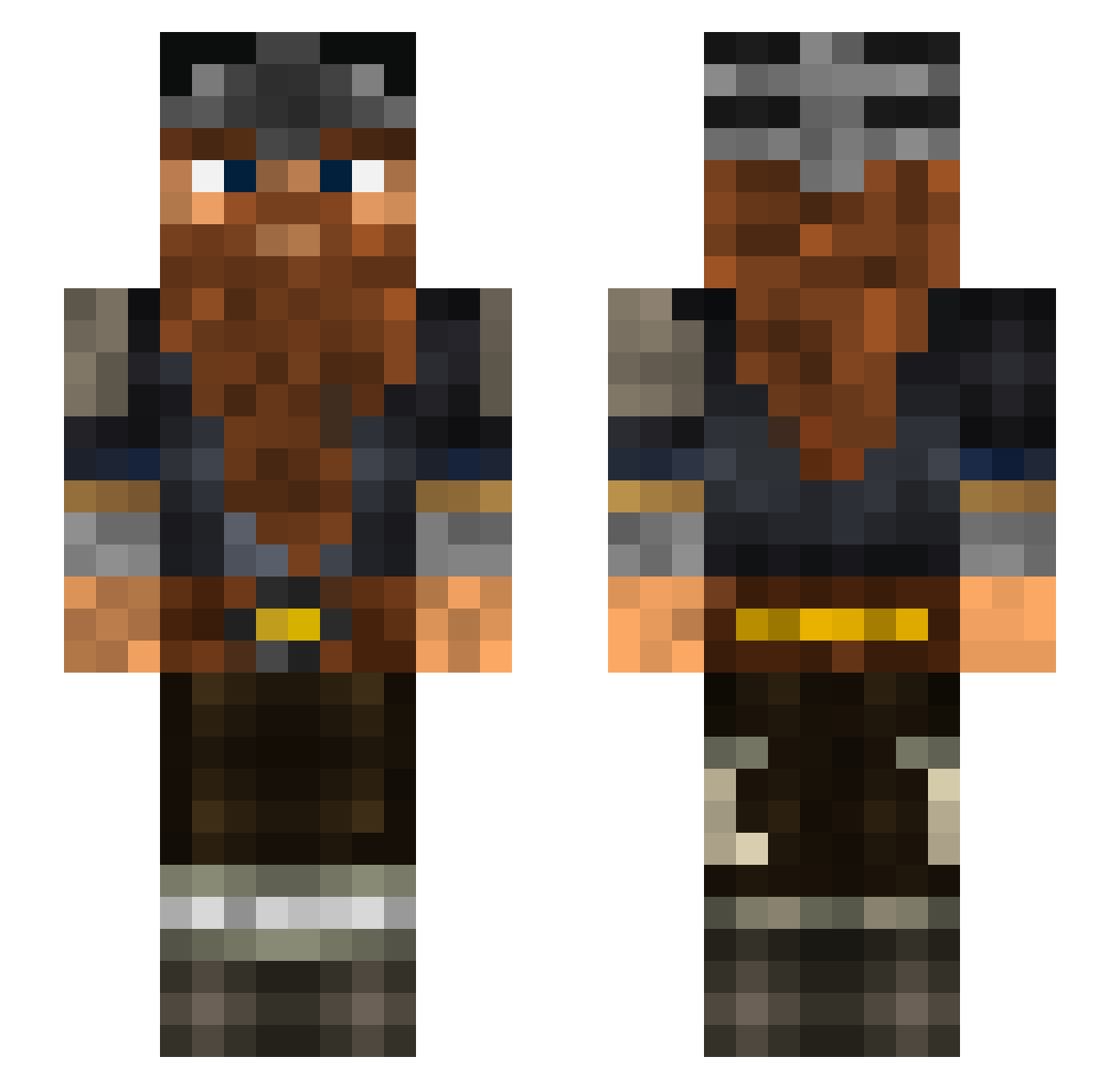 Milton__ Minecraft skin, front and back view
