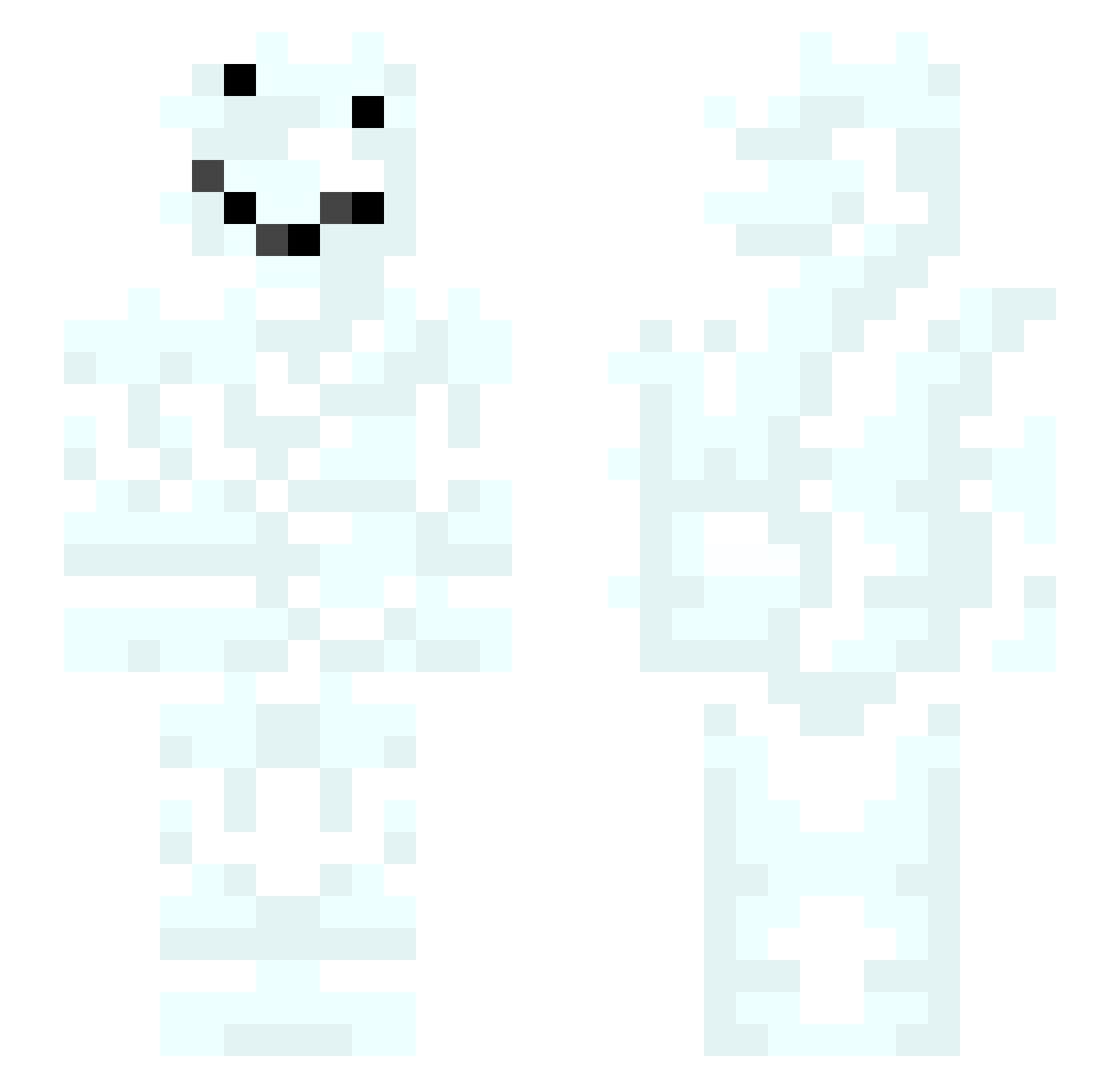 ItzKakka Minecraft skin, front and back view