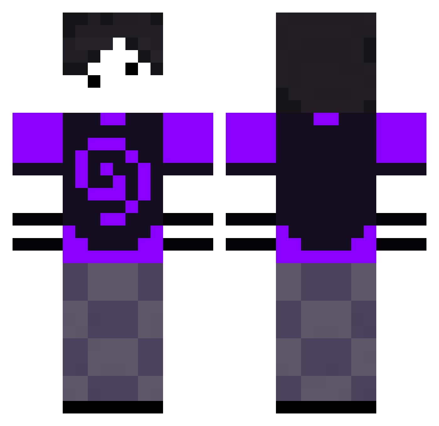 Anyxzzt Minecraft skin, front and back view
