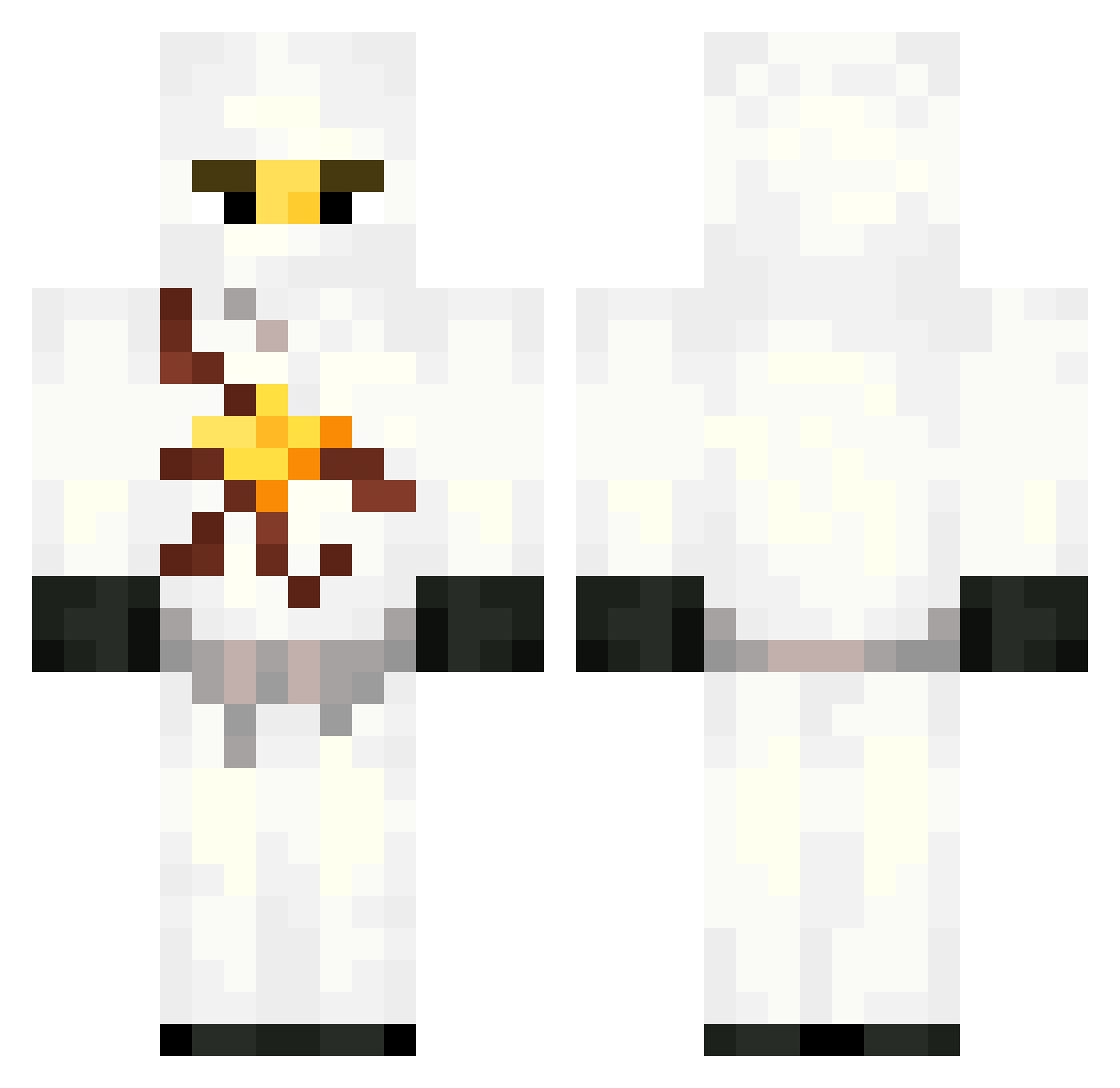 Sphacy Minecraft skin, front and back view