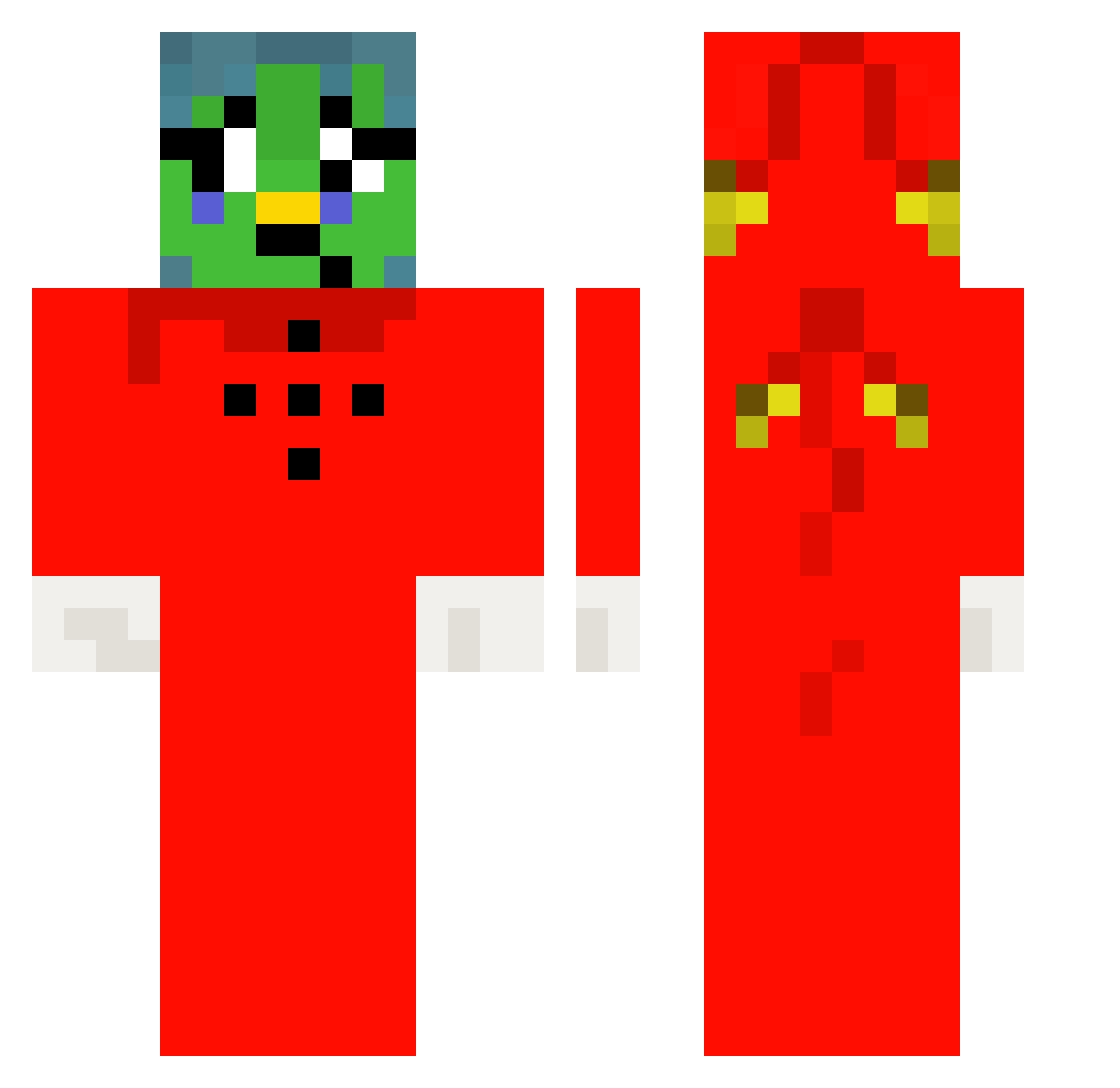 SteveCobsIrl Minecraft skin, front and back view