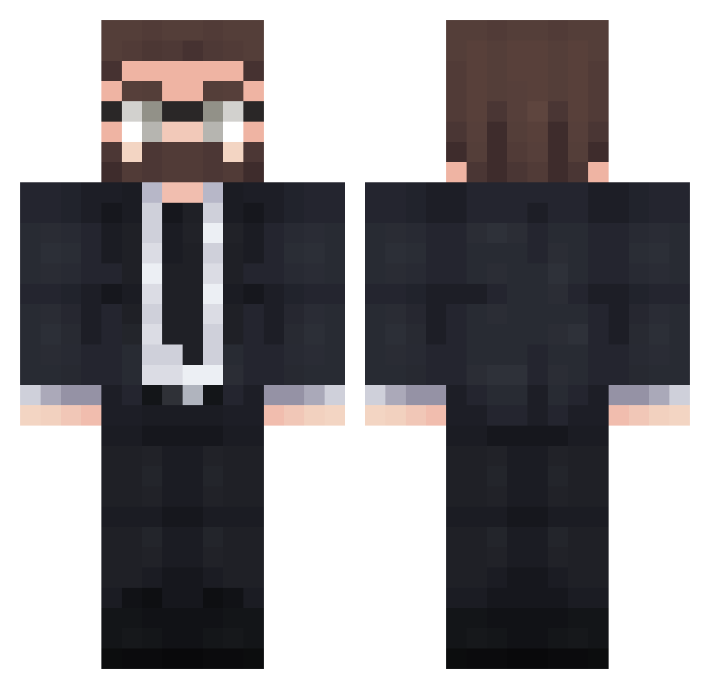 DEpimettheus Minecraft skin, front and back view