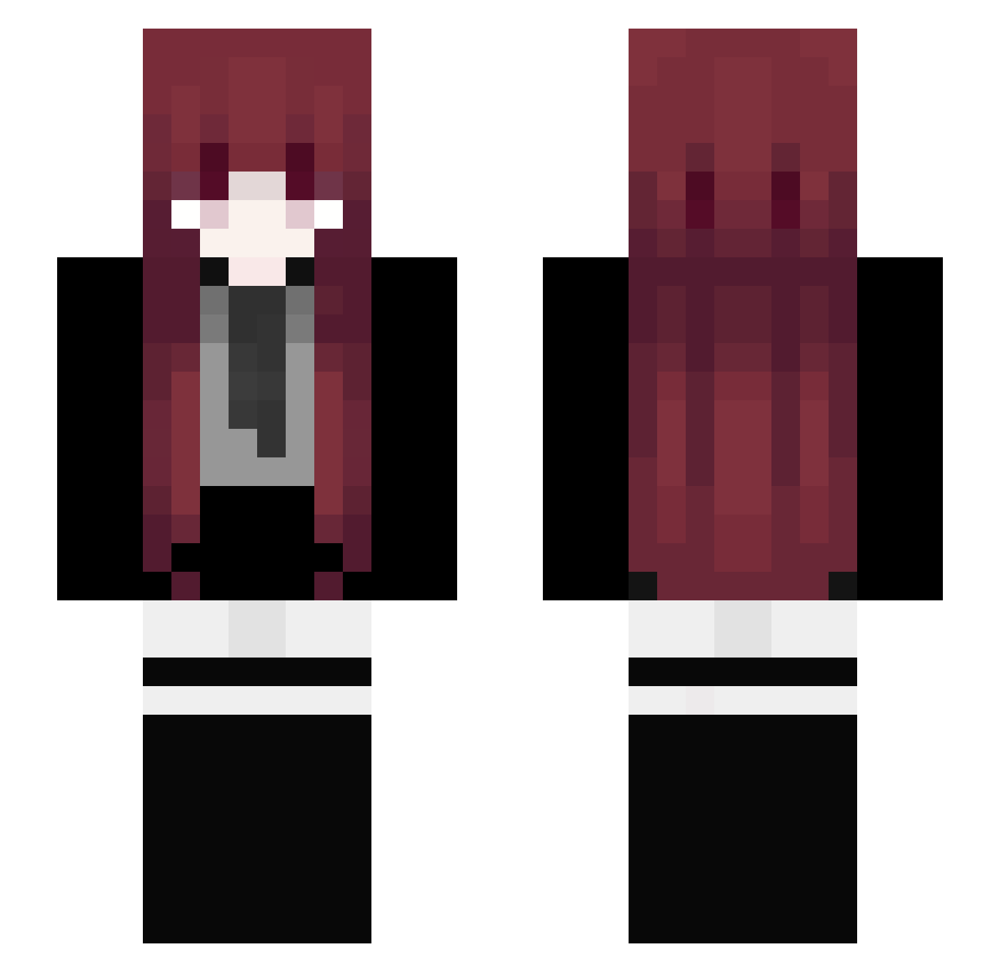 Tiazina Minecraft skin, front and back view
