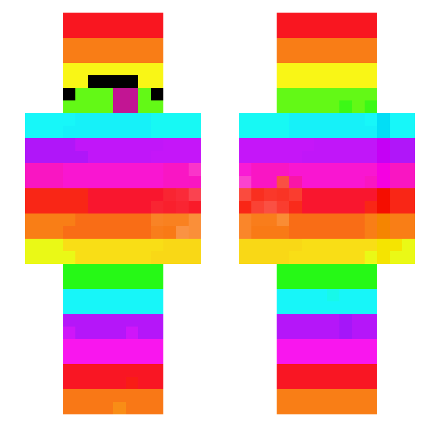 __Starlight_ Minecraft skin, front and back view