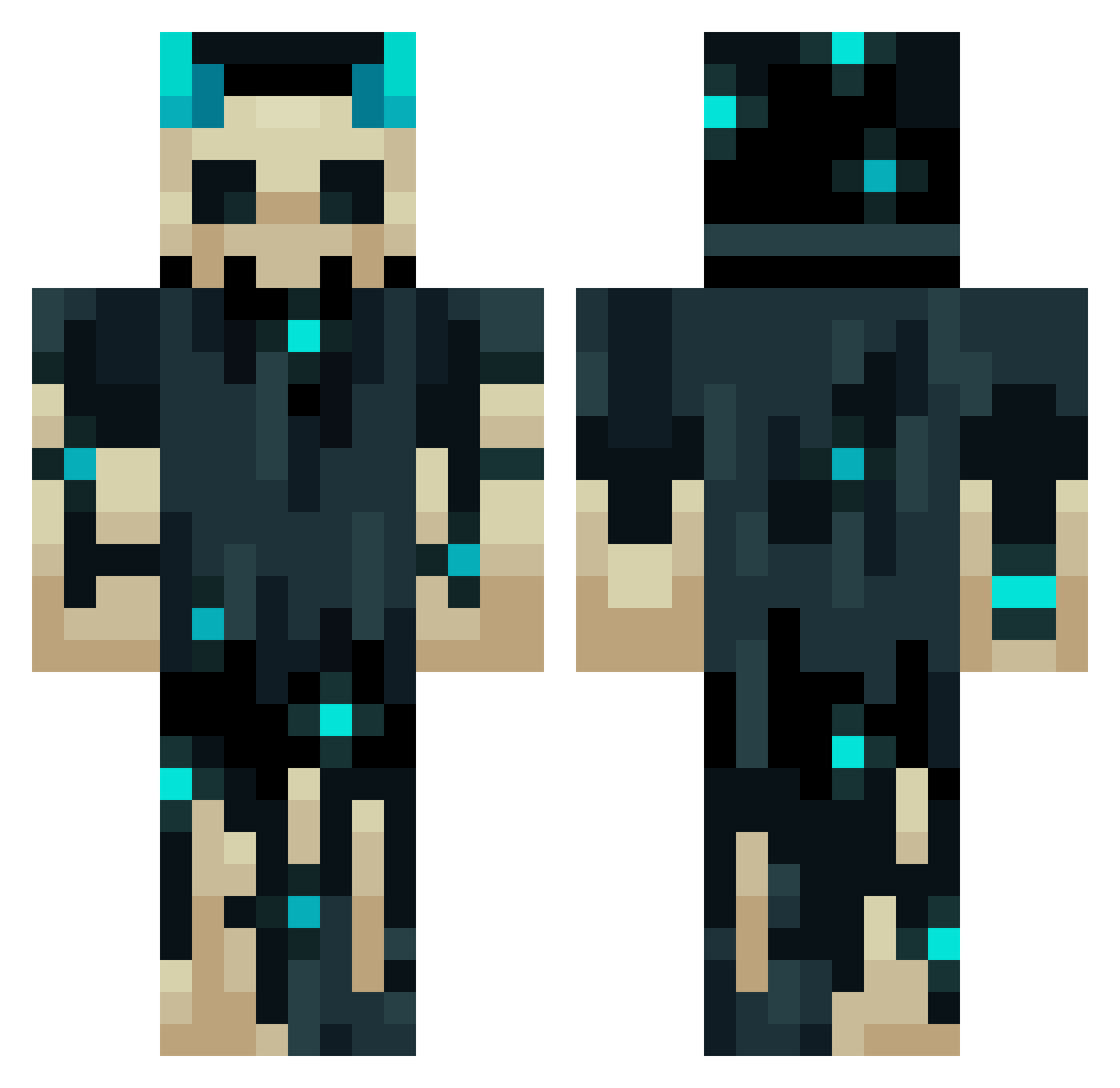 astral_26_ Minecraft skin, front and back view