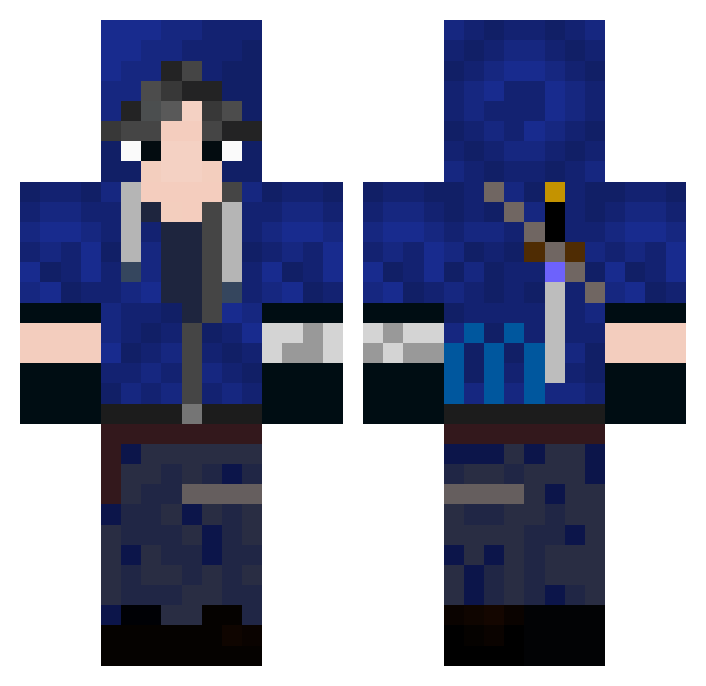 ranran321 Minecraft skin, front and back view