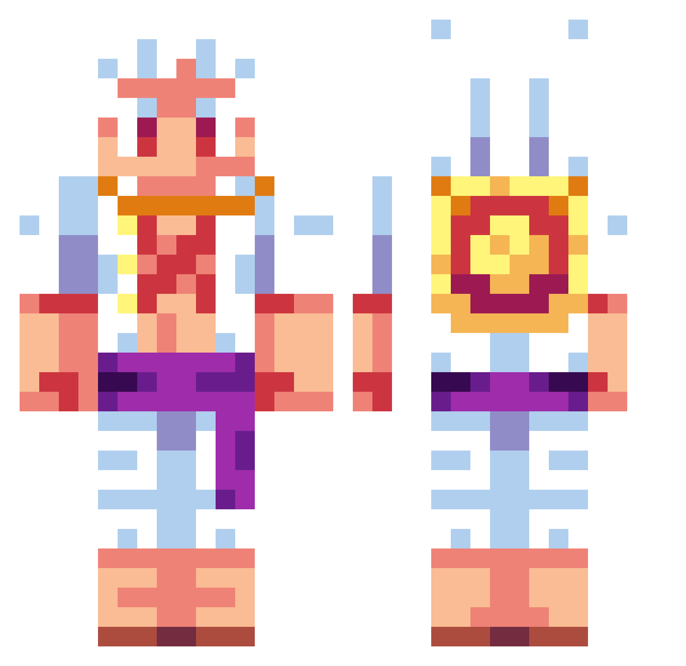 xxLYWINxx Minecraft skin, front and back view