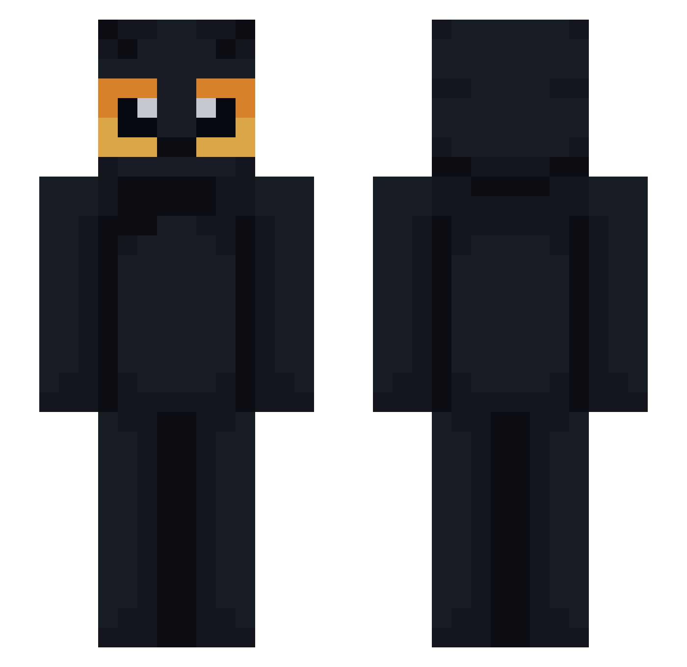 orangecobbler Minecraft skin, front and back view