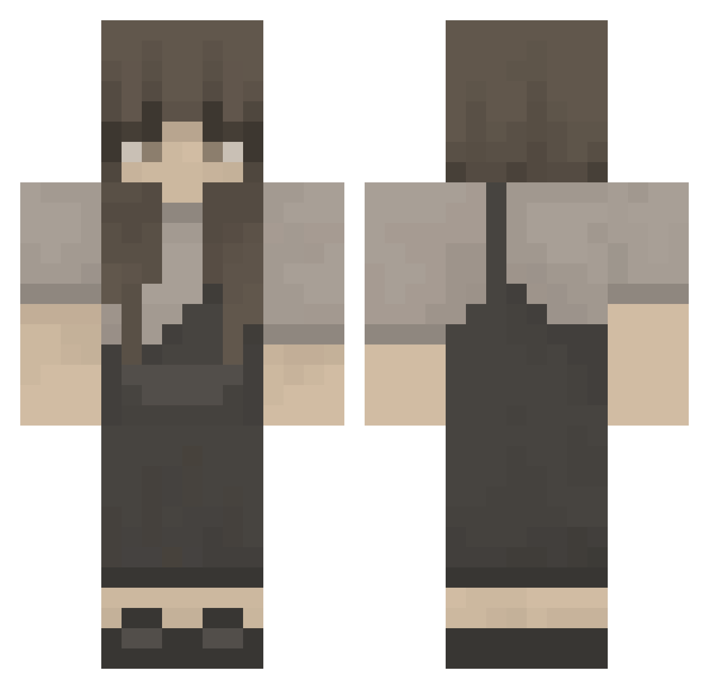 Senyo34 Minecraft skin, front and back view