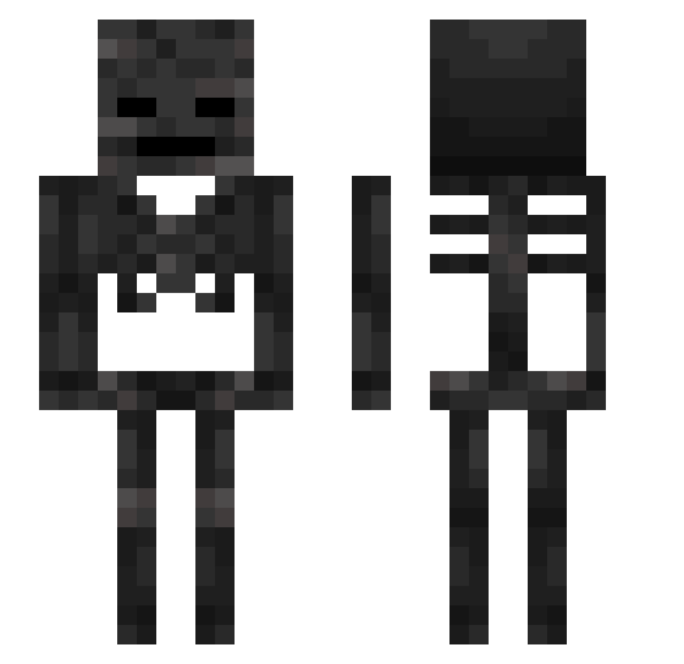 Jericoz Minecraft skin, front and back view