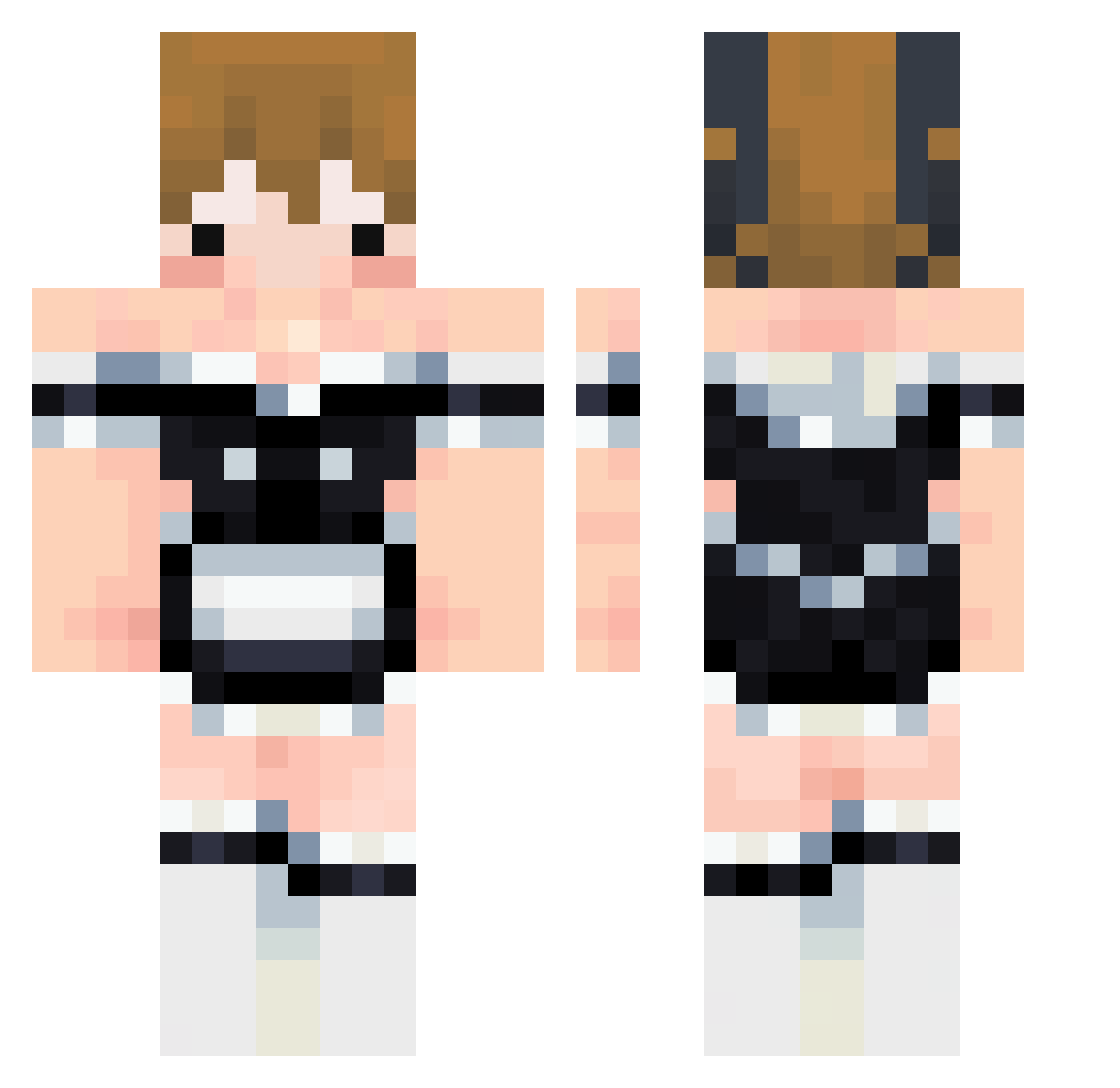 yuki_TK Minecraft skin, front and back view
