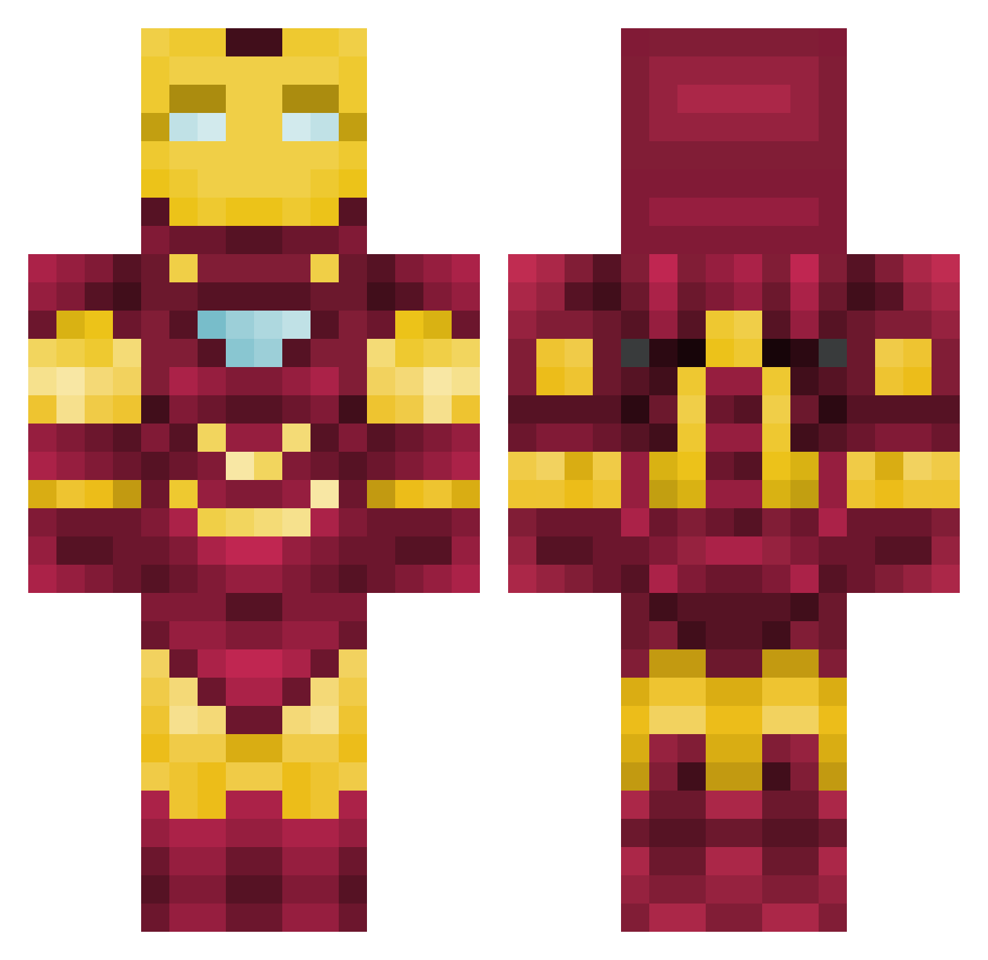 Chriskia Minecraft skin, front and back view