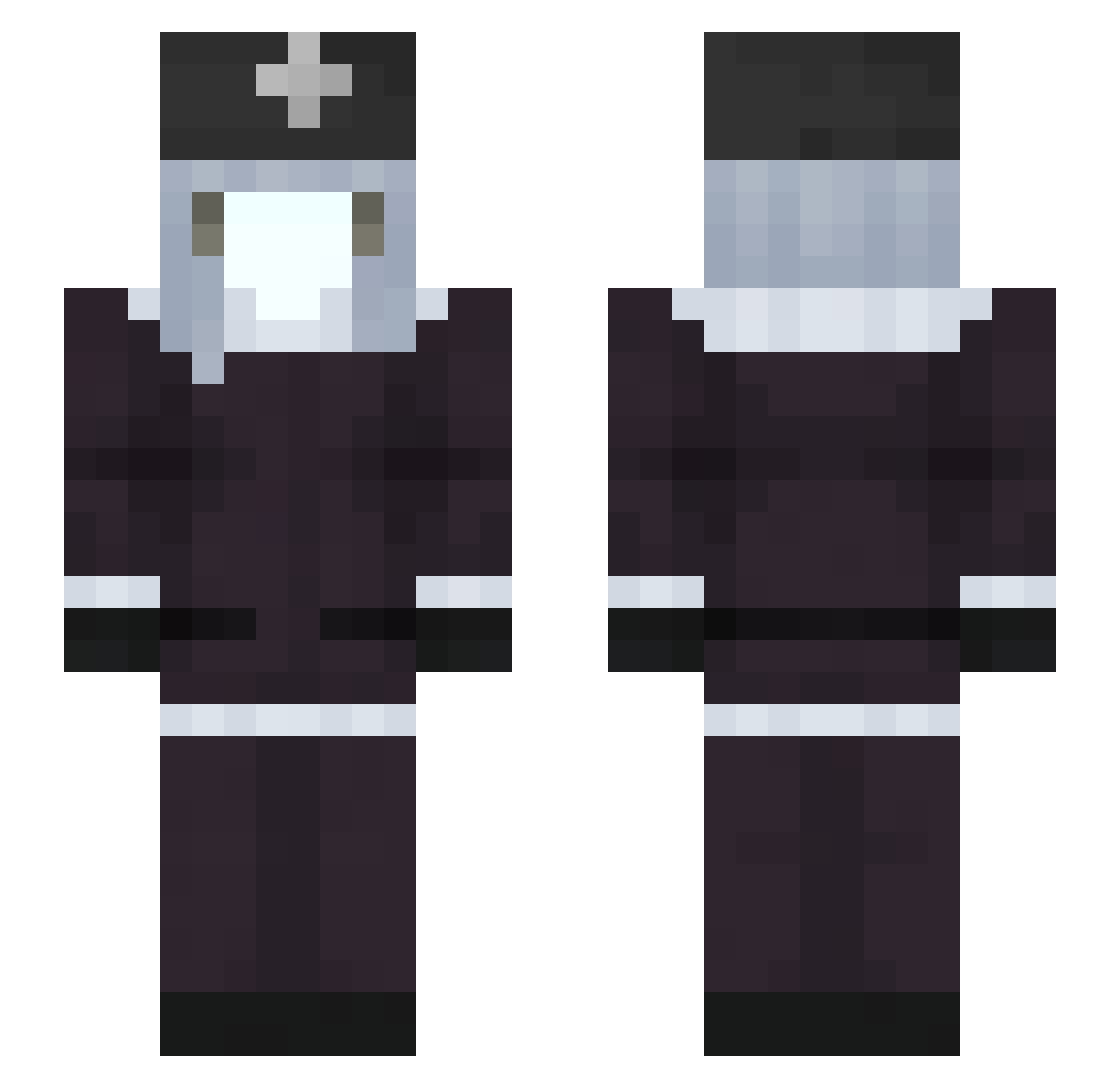 FRIW Minecraft skin, front and back view