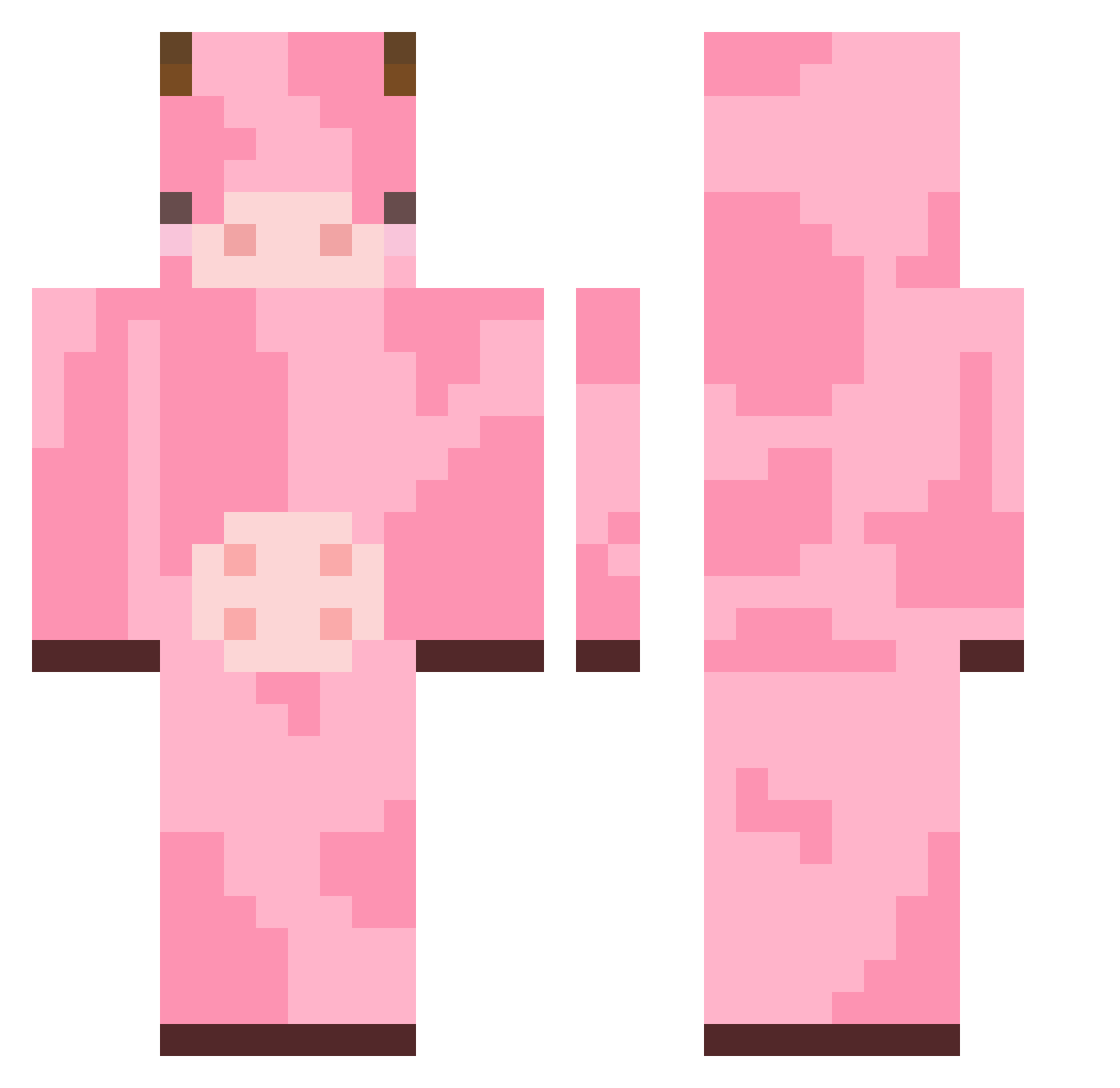 hotdogdaddy420 Minecraft skin, front and back view