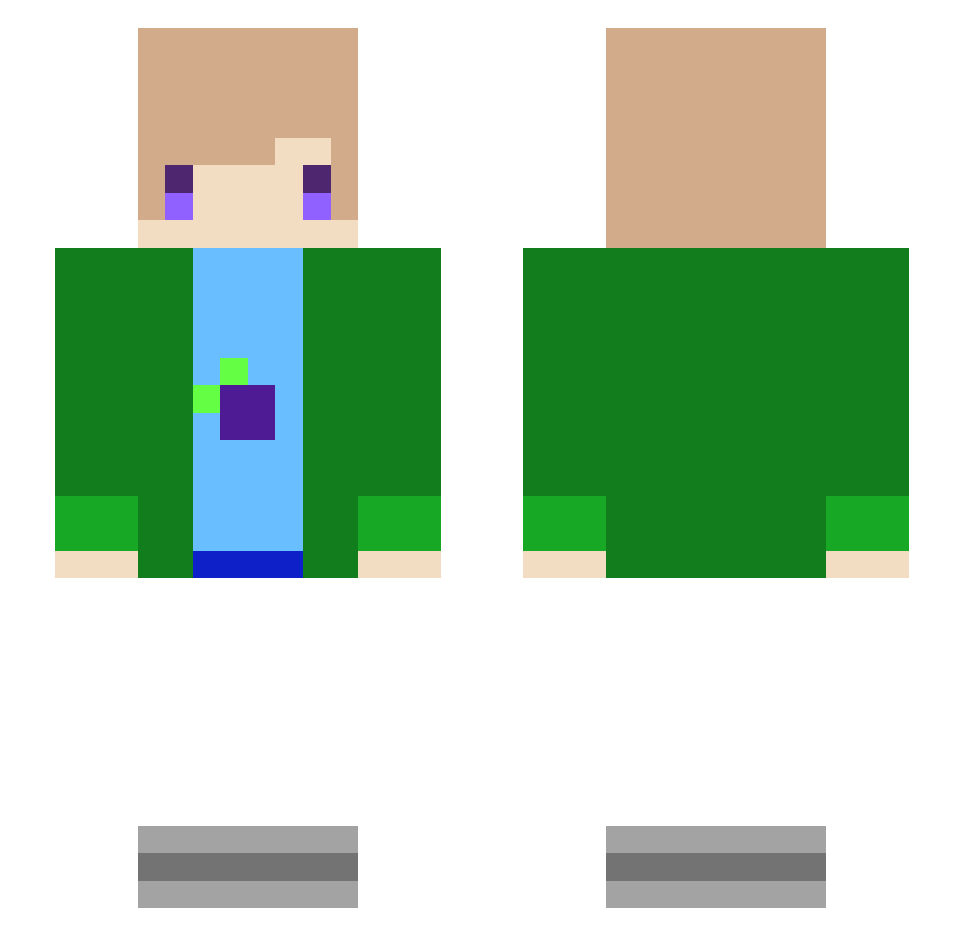 yuito135 Minecraft skin, front and back view