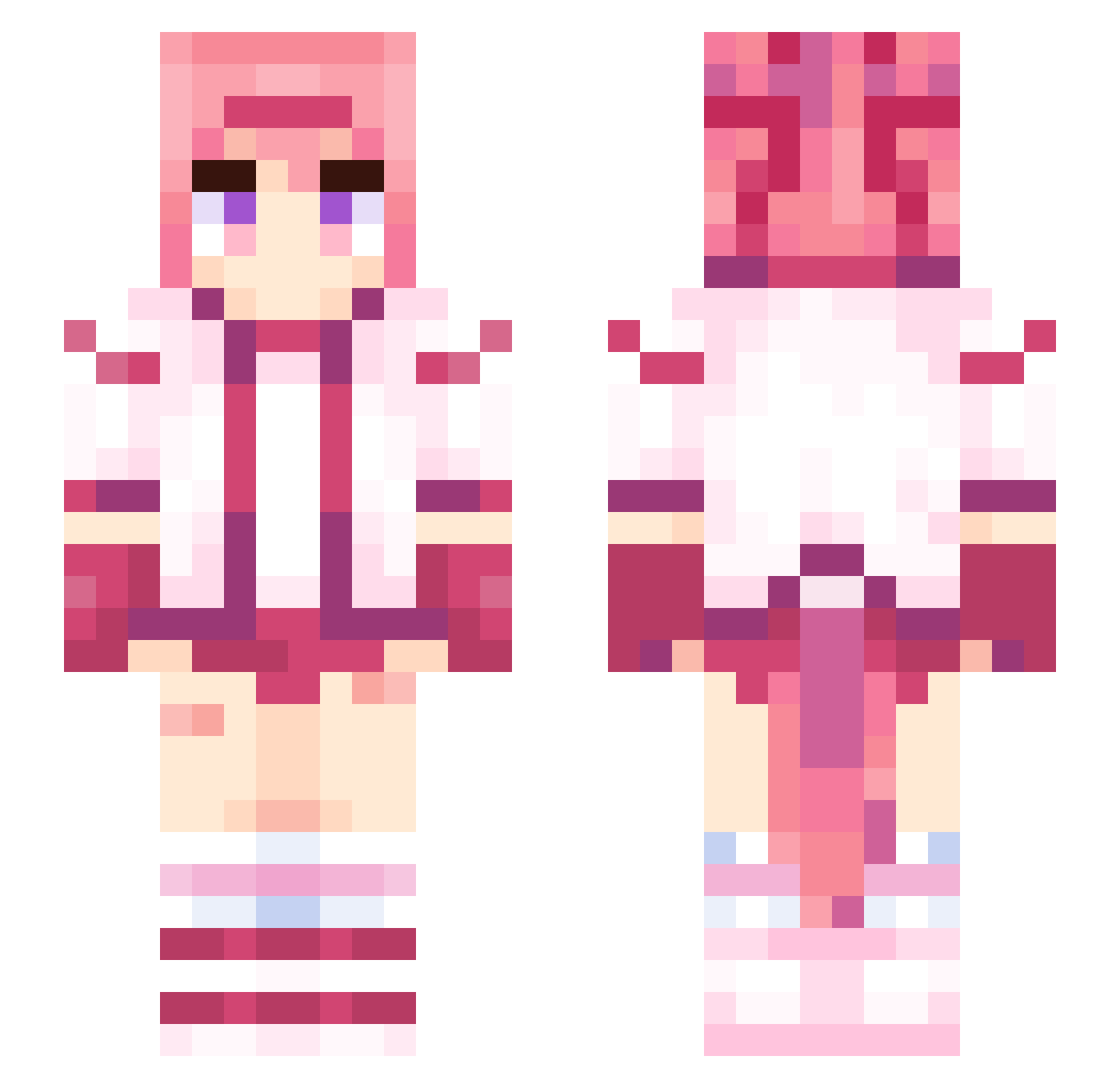 ChickenPokPok Minecraft skin, front and back view