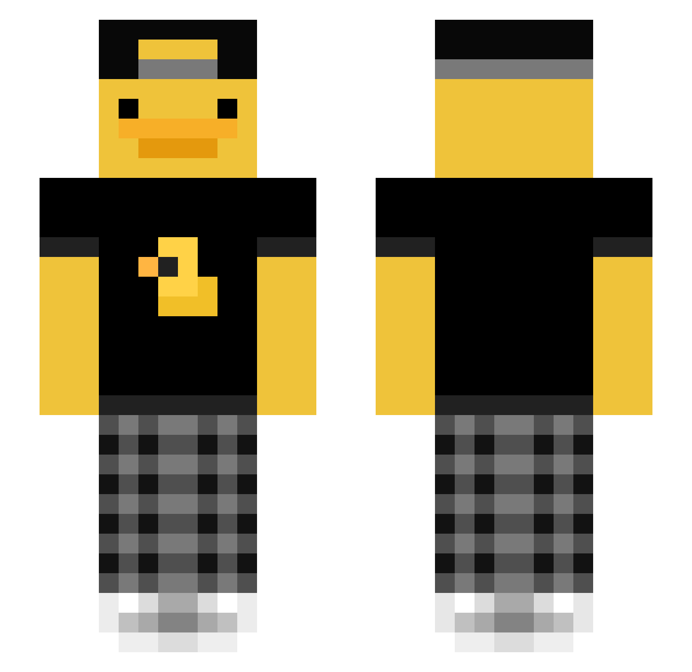itzisaiahh Minecraft skin, front and back view
