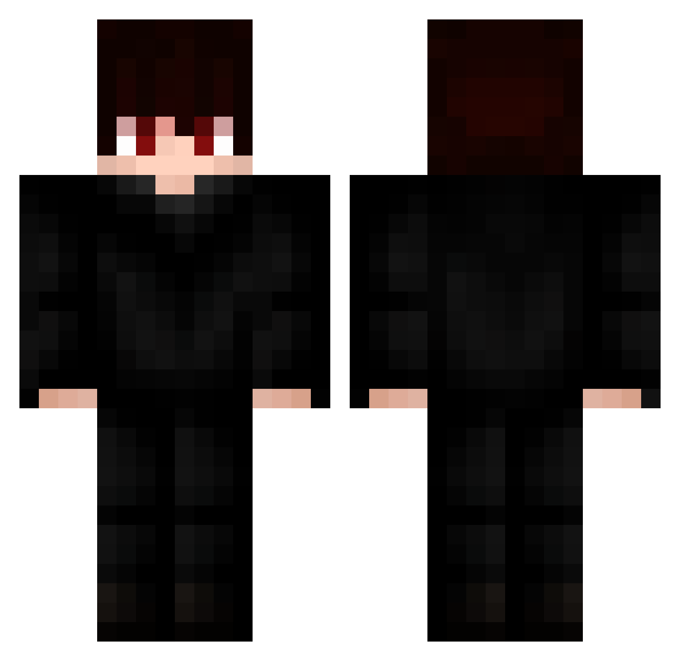 wockn Minecraft skin, front and back view