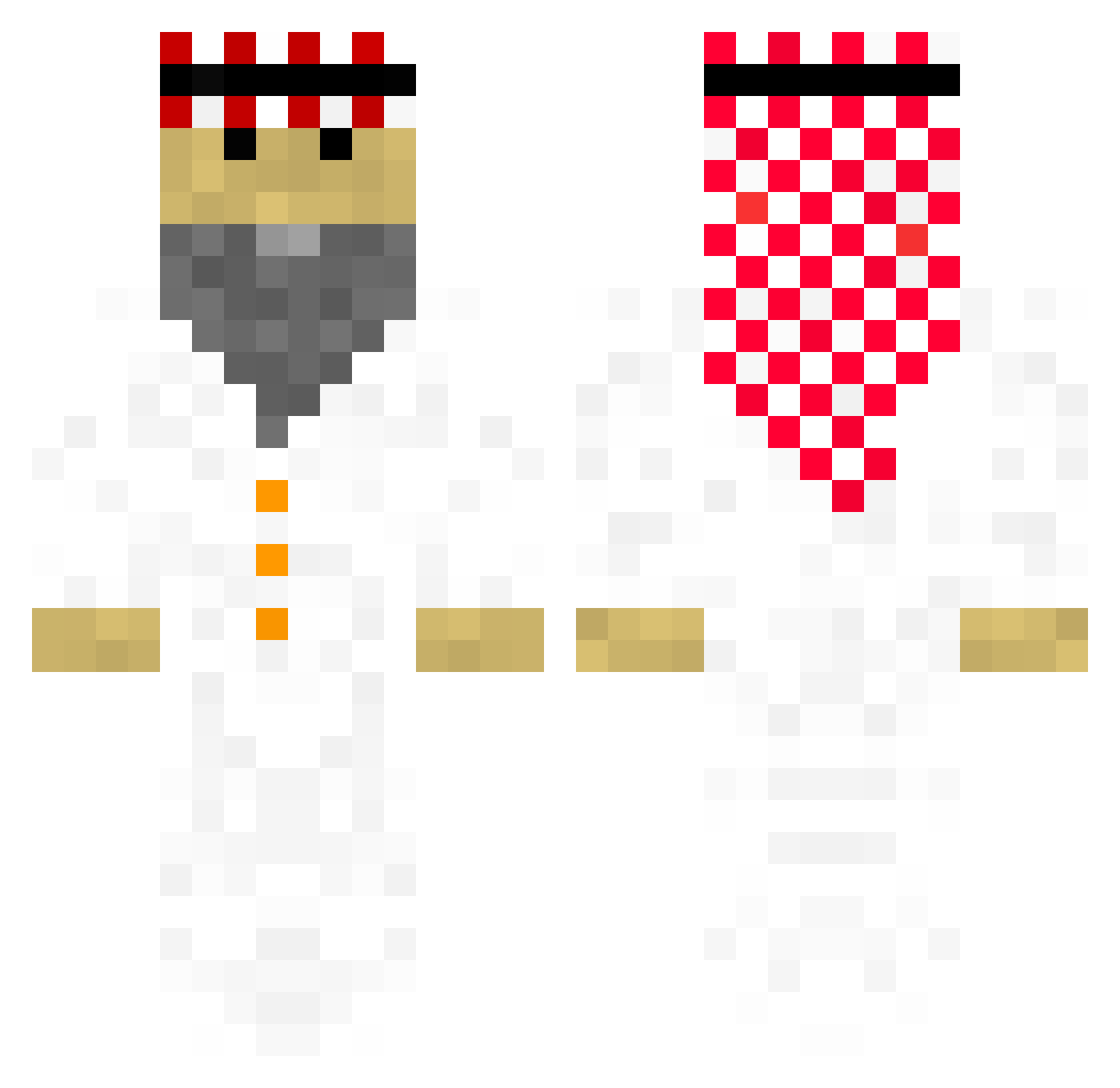 dorita Minecraft skin, front and back view