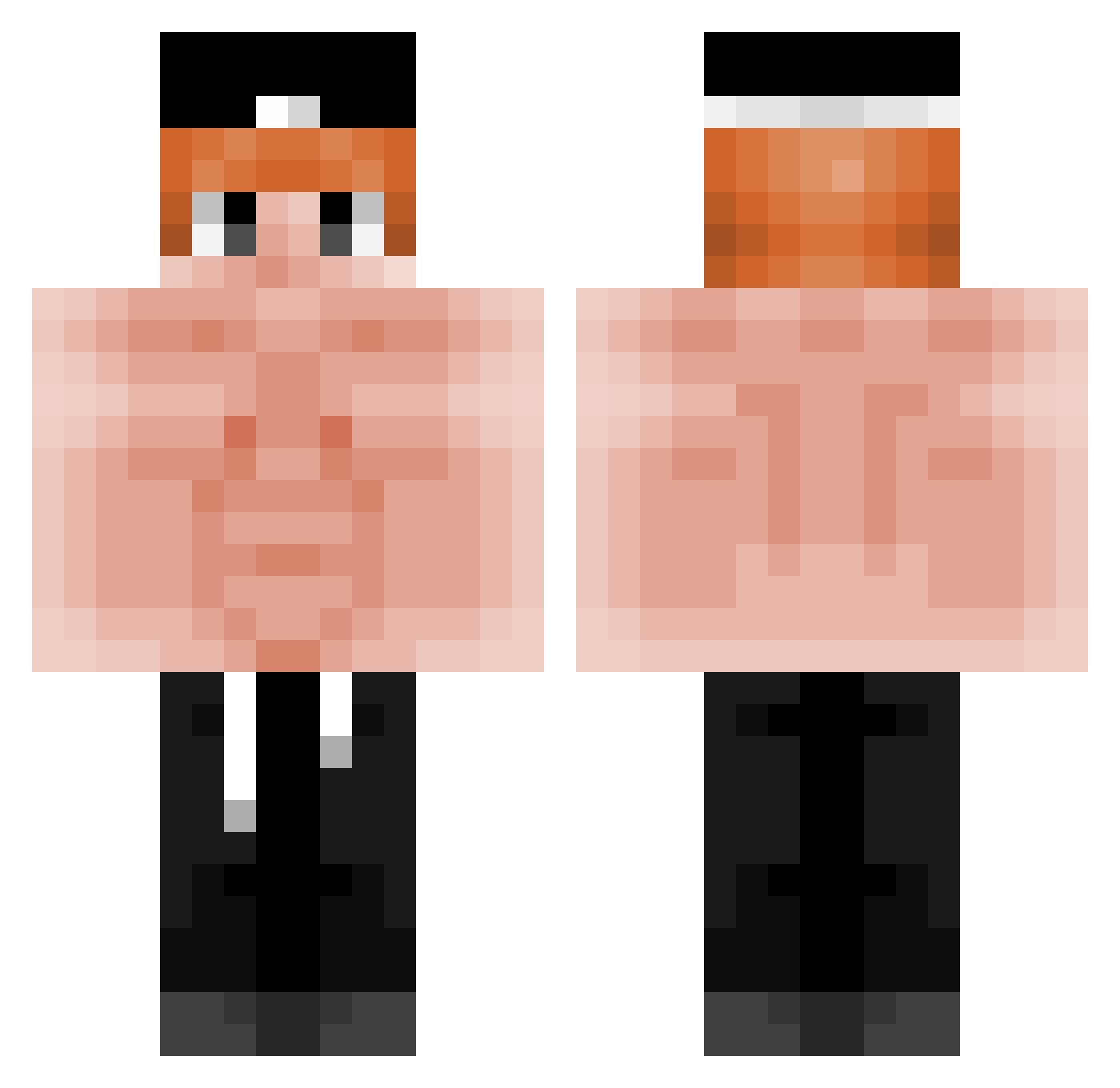 PopaLuptaCuFoame Minecraft skin, front and back view