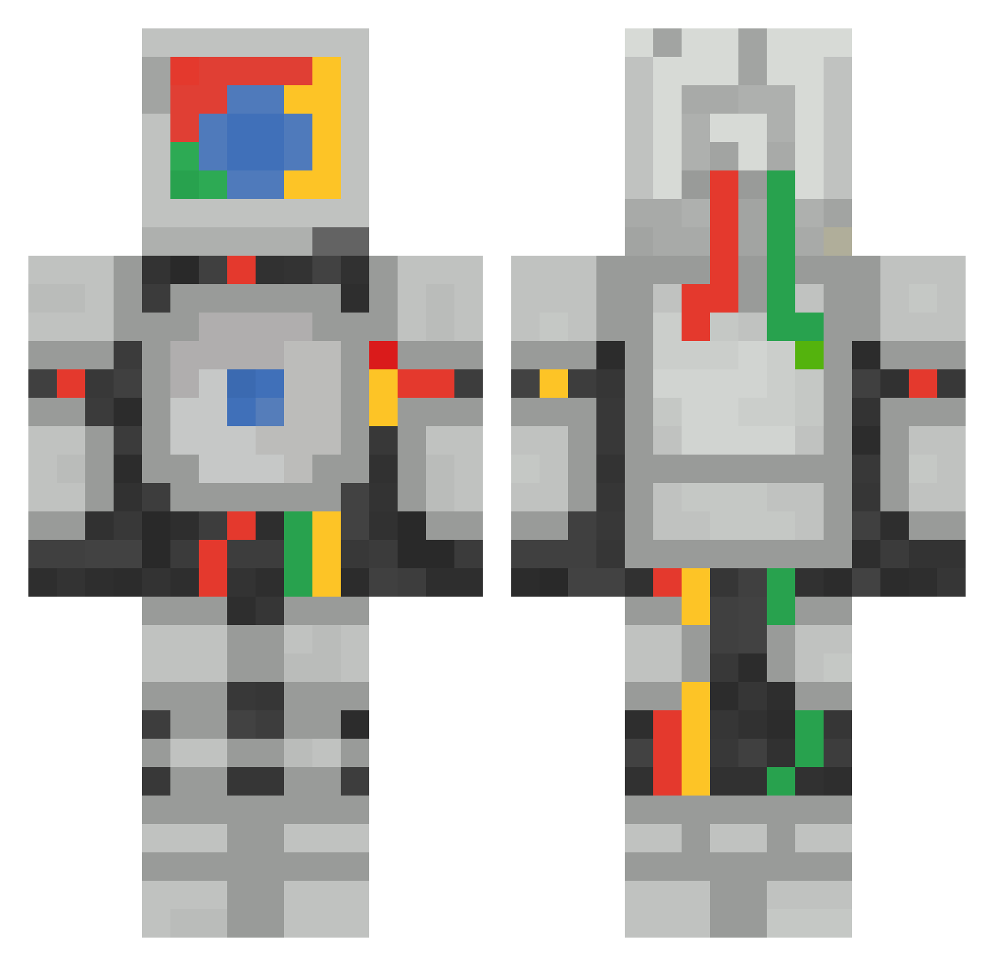 gilbert_nedews Minecraft skin, front and back view