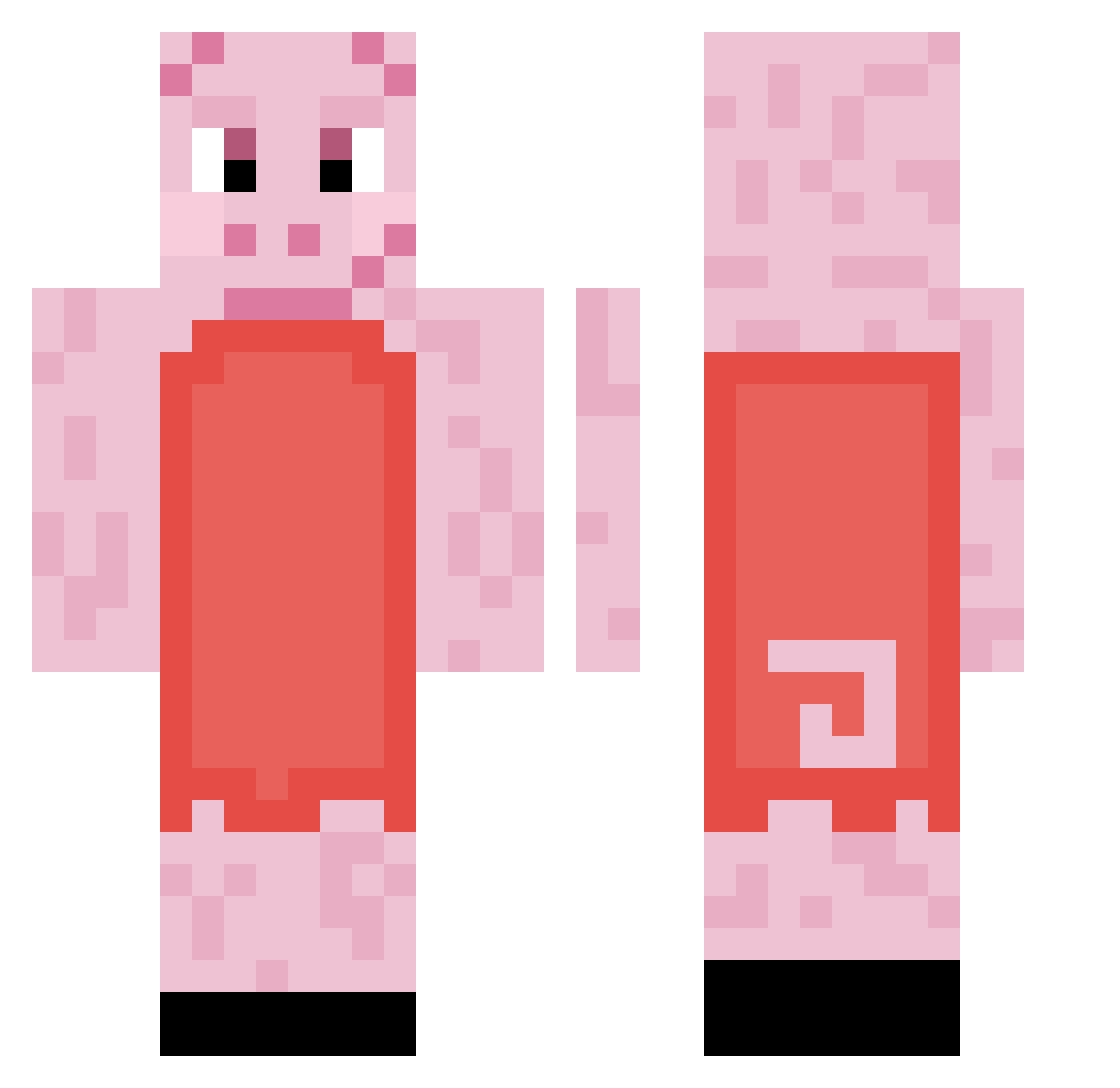 Thunder_0264 Minecraft skin, front and back view