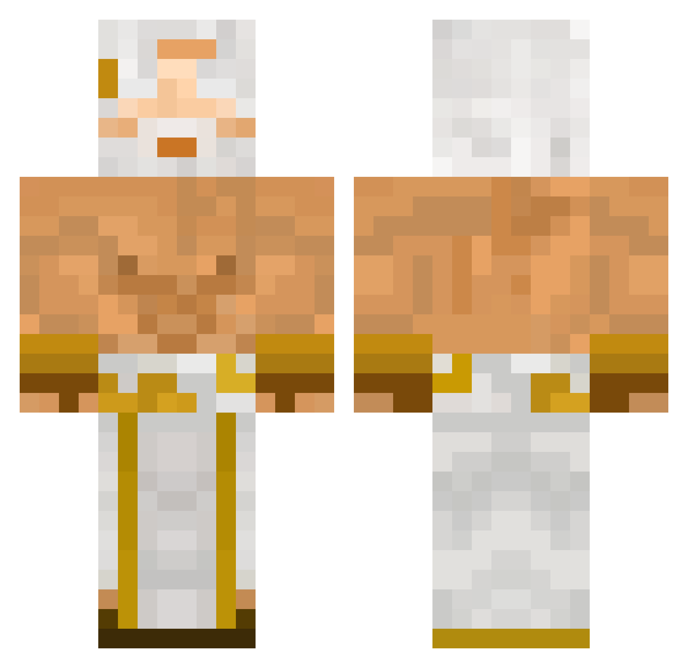 HoraxX_pvpGUD Minecraft skin, front and back view