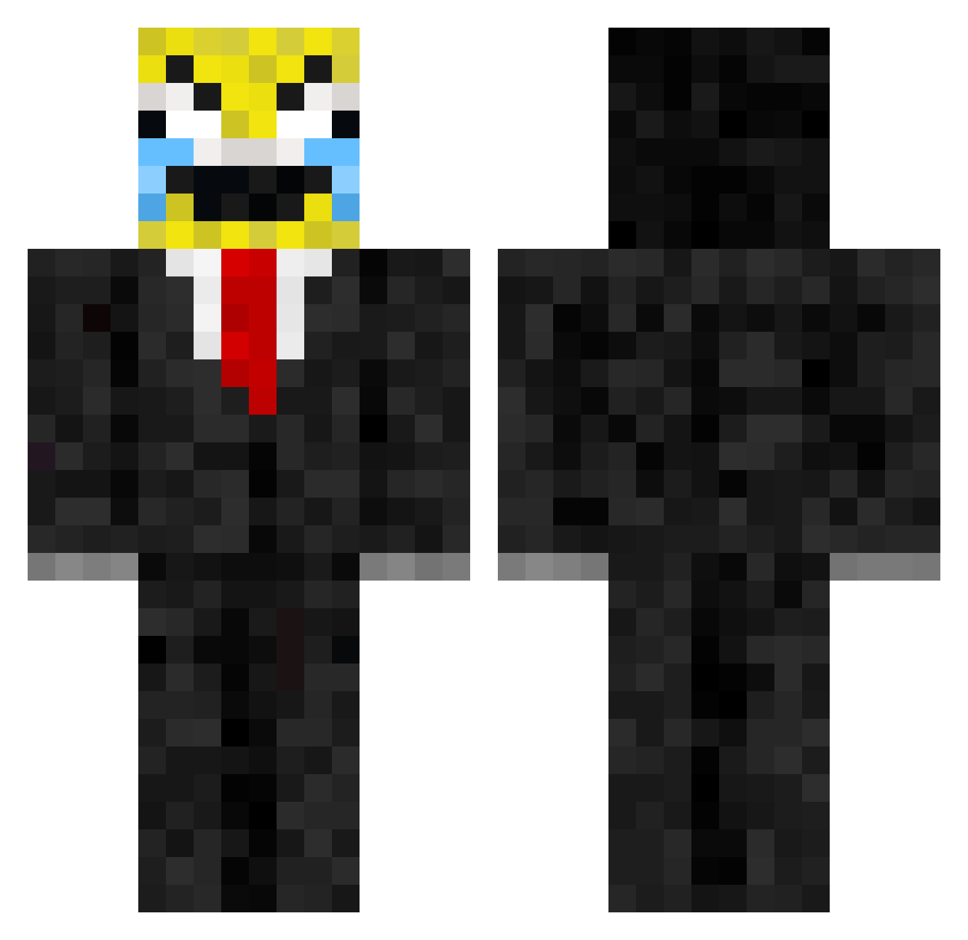 meytar Minecraft skin, front and back view
