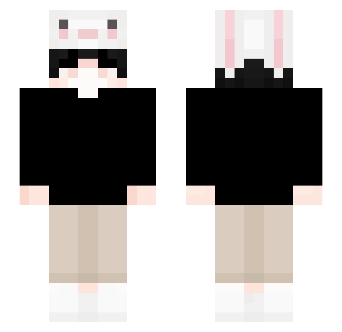 FakeBlatantHigh_ Minecraft skin, front and back view