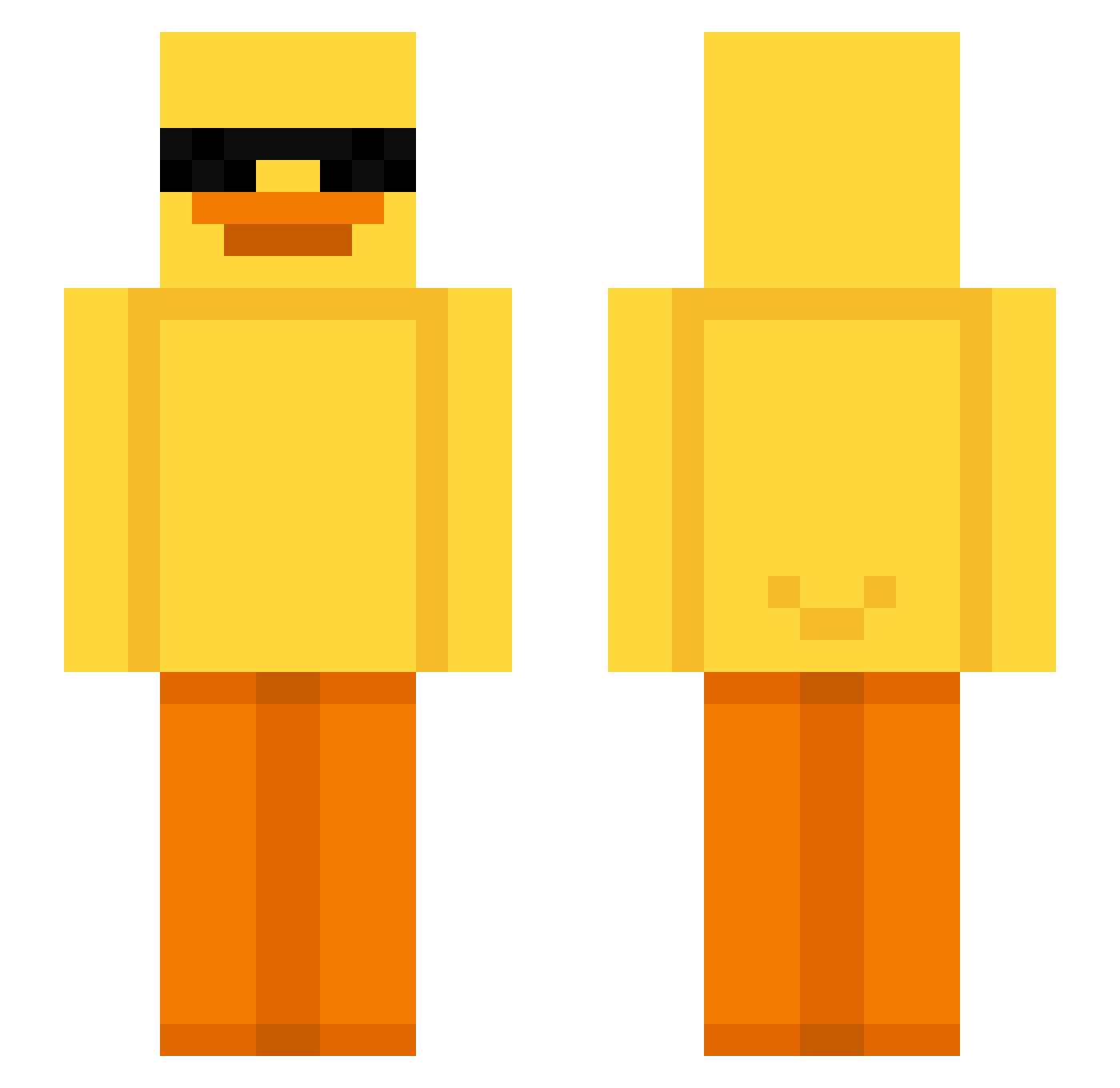 Van__Dark Minecraft skin, front and back view