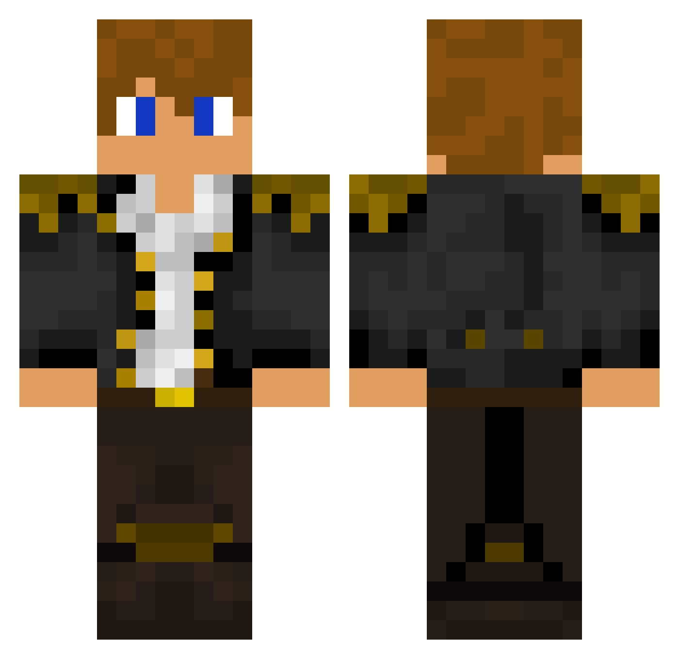 tagattack Minecraft skin, front and back view