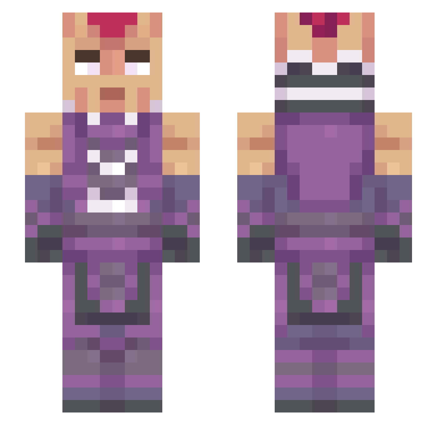 LilGoast Minecraft skin, front and back view