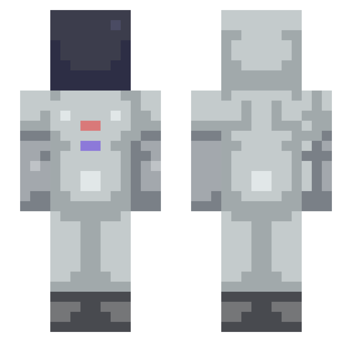 M15h4r1 Minecraft skin, front and back view