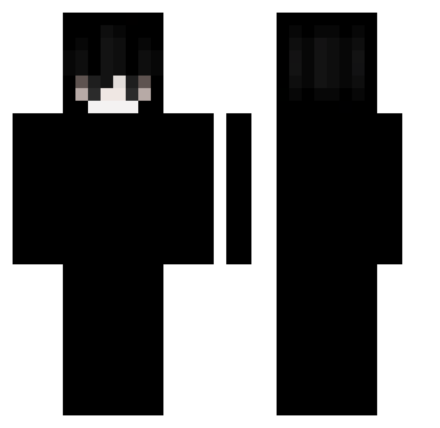 uwulolol Minecraft skin, front and back view