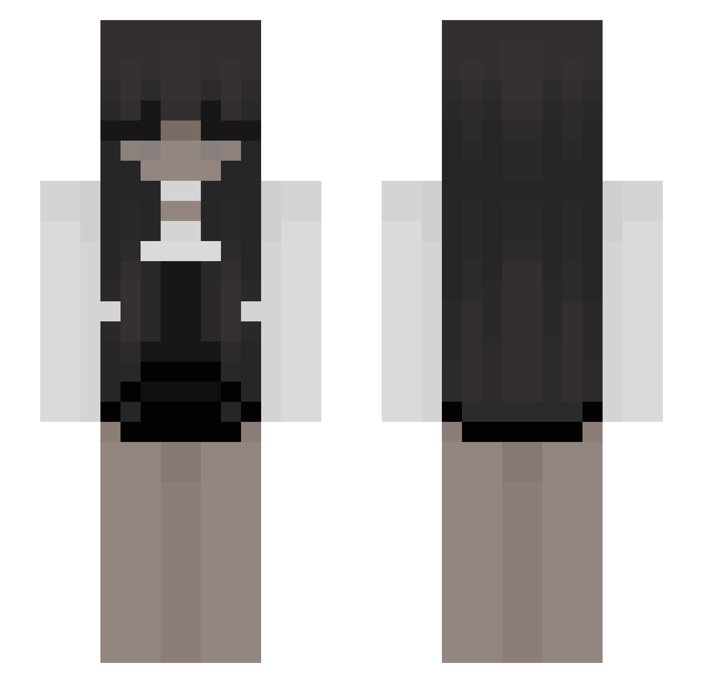 tactifully Minecraft skin, front and back view