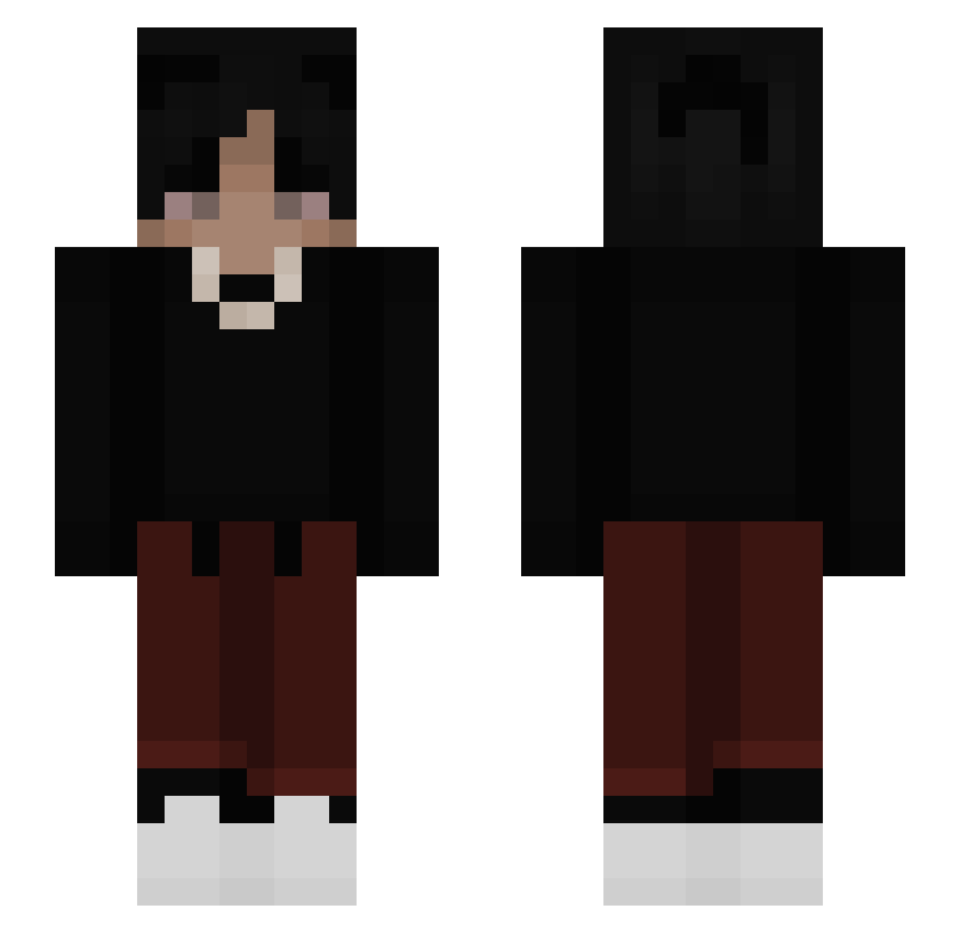_xFuRY Minecraft skin, front and back view