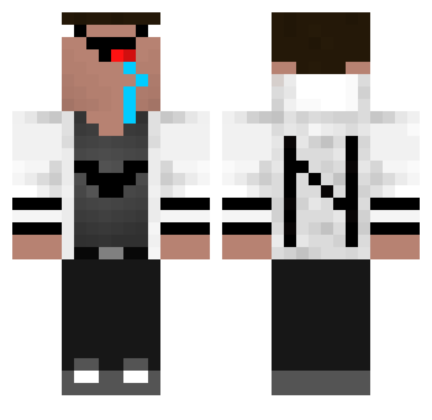 NoopUser Minecraft skin, front and back view