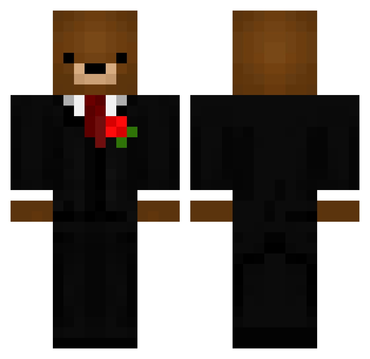 st_xr Minecraft skin, front and back view